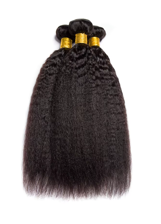 Kinky Yaki Straight Hair Bundles X3