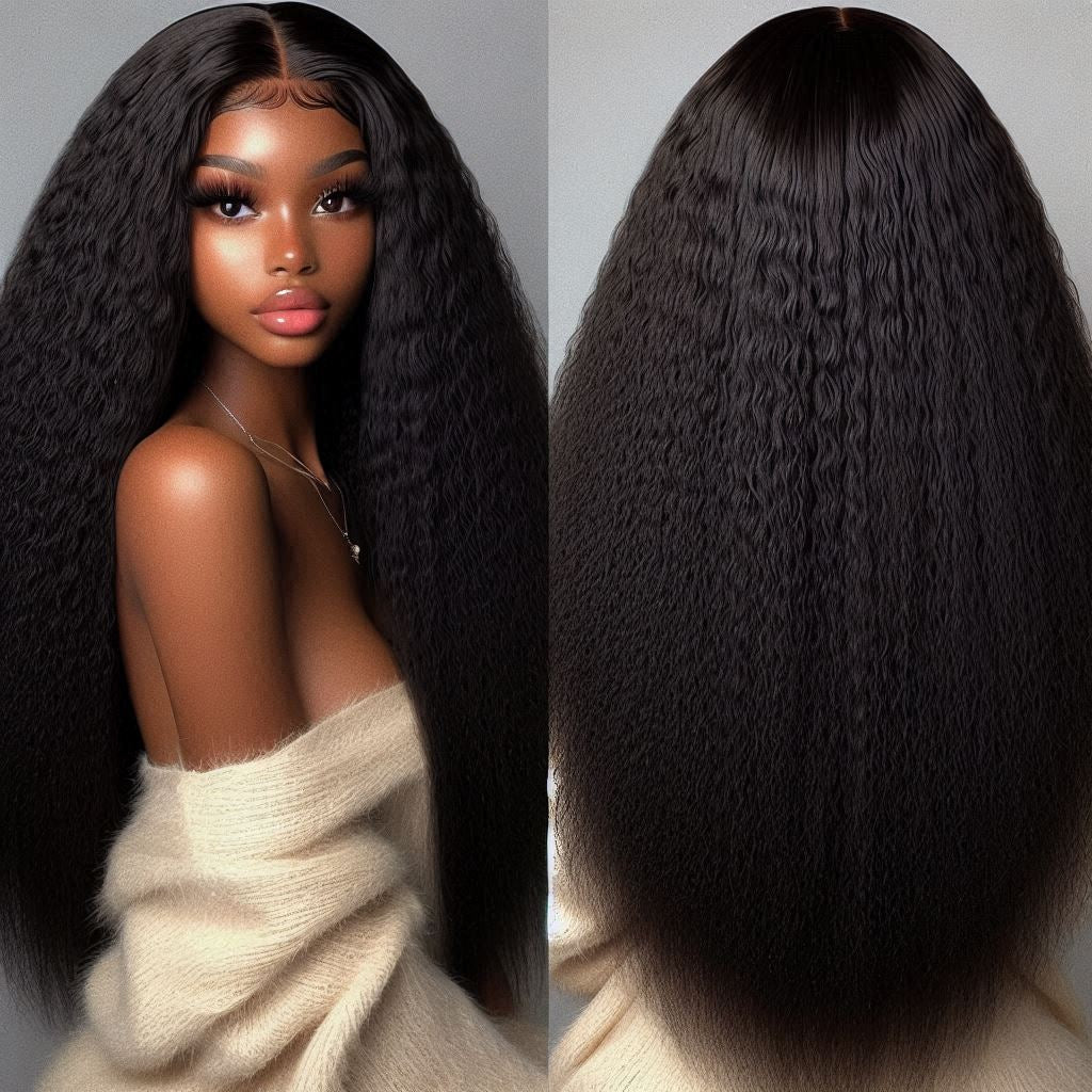 13x4 Kinky Yaki Straight Hair Wig